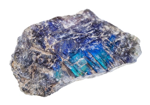 Preview: raw Labradorite stone isolated