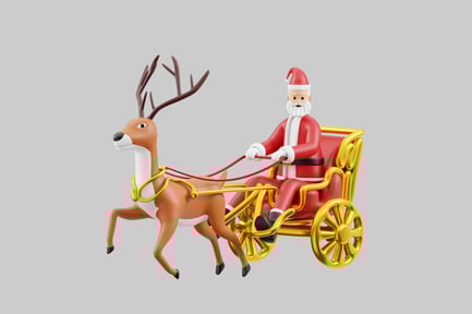 Preview: Santa sleigh with reindeer
