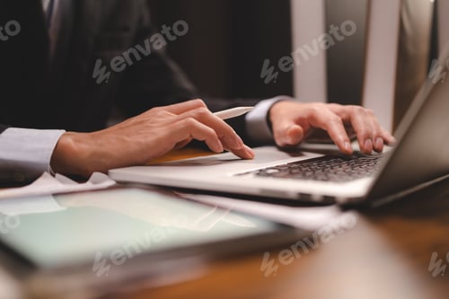 Preview: professional business person are working in communication of online marketing job plan