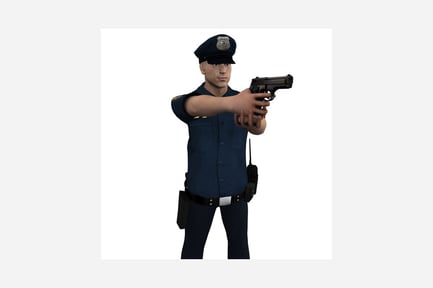 Preview: Police officer aiming firearm
