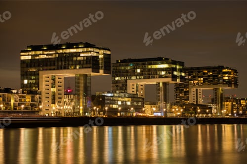 Preview: River reflection of buildings in water