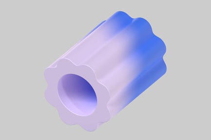 Preview: Cylindrical object with a wavy edge and a circular hole