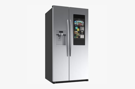 Preview: Smart Fridge, Silver Refrigerator with Touchscreen Display