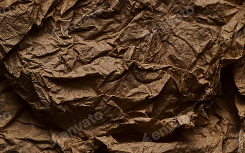 Preview: Brown Wrinkled Paper Texture Background for Creative Projects