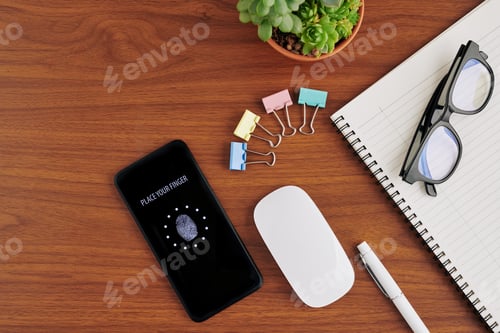 Preview: Locked smartphone on desk