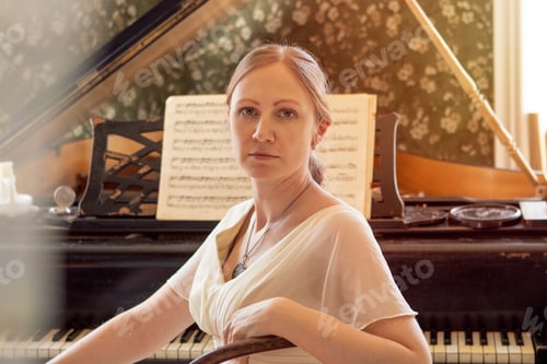 Preview: young girl playing the piano