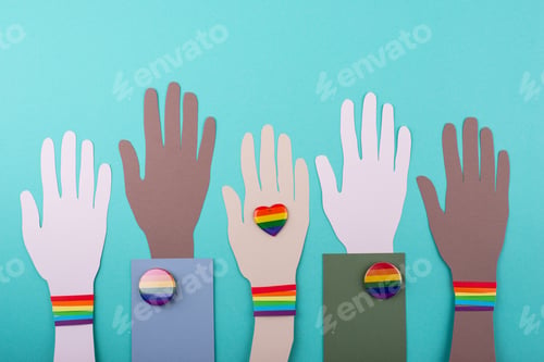 Preview: Pride month concept with LGBTQ flag