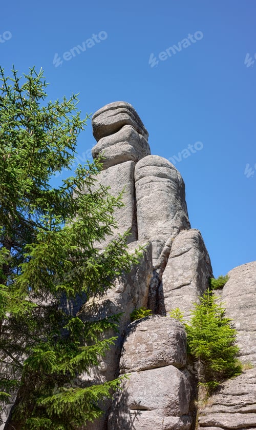 Preview: Rock formations in Karkonosze (Giant Mountains), Poland.
