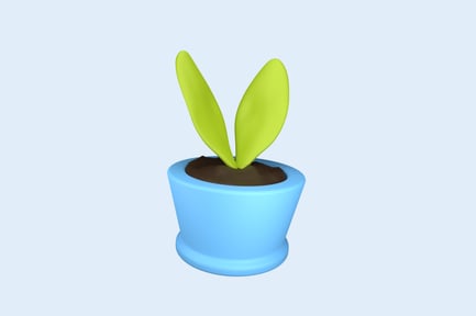 Preview: Potted Plant 3D Illustration