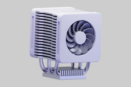 Preview: Modern CPU Air Cooler 3D Illustration