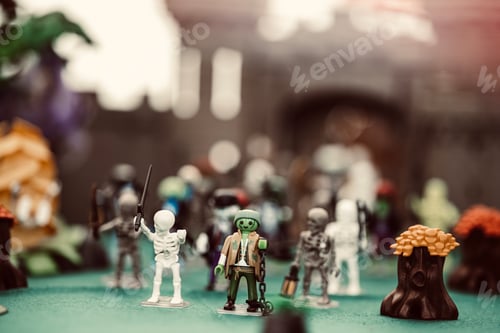 Preview: children's constructor playmobile on the theme of halloween autumn play childhood toys