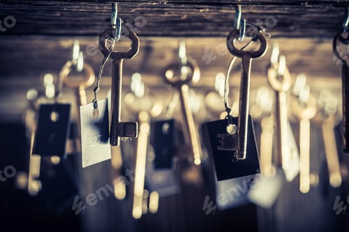 Preview: Aged keys for hotel rooms