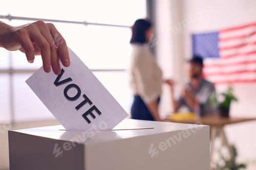 Preview: Person Casting Vote In Election Ballot Box