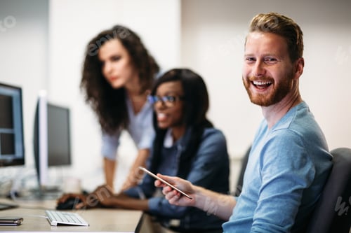 Preview: Software engineers working on project and programming in company