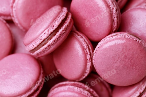 Preview: French macaron Strawberry flavor In a baker