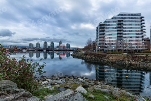 Preview: Cloudy morning sunrise with the view of False Creek