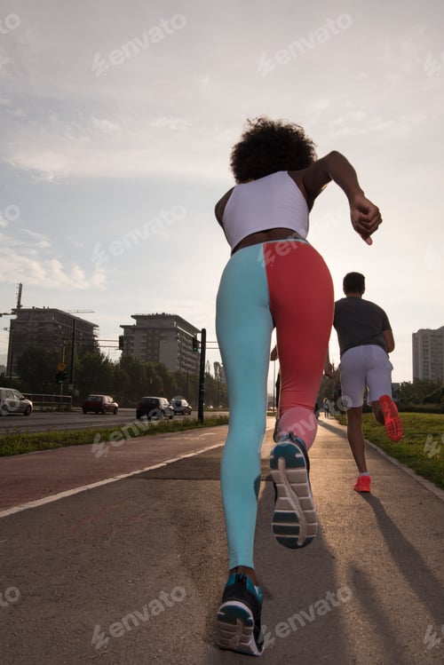 Preview: multiethnic group of people on the jogging