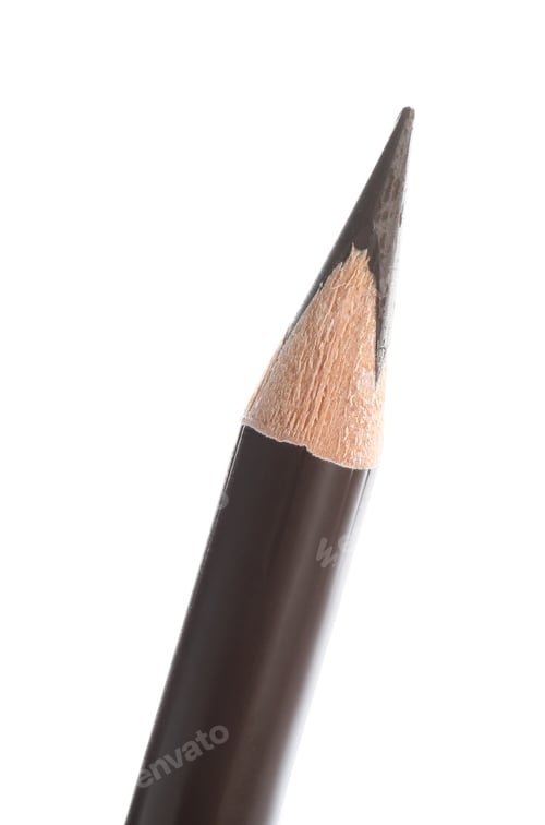 Preview: One brown eyebrow pencil isolated on white