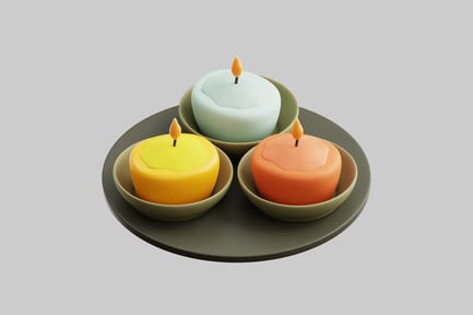 Preview: Aromatherapy candles with pastel colors