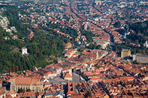 Preview: View of romania, overlooking red rooftops