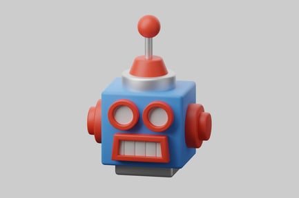 Preview: Cartoon robot character toy