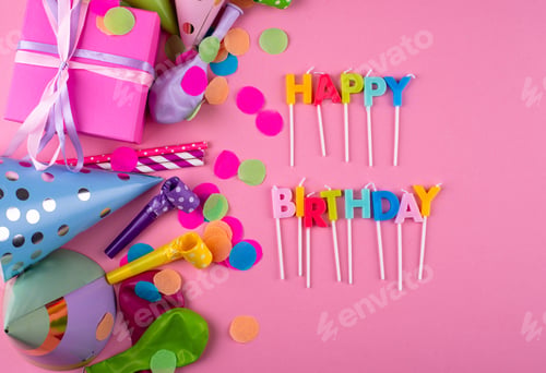 Preview: Happy birthday party celebrating background