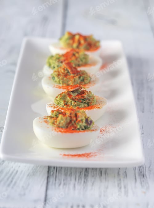 Preview: Guacamole and bacon deviled eggs