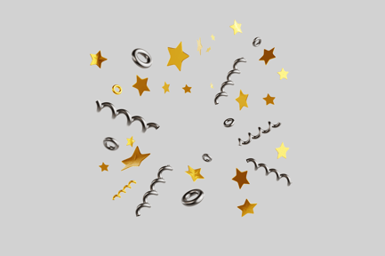 Preview: Star and Ribbon Confetti Mix