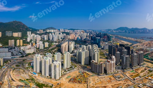 Preview: Kai Tak, Hong Kong 12 September 2019: Hong Kong skyline in Kowloon side