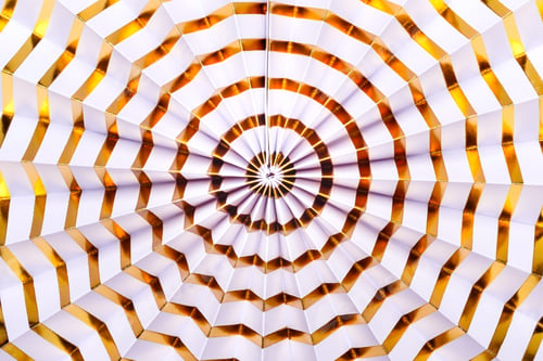 Preview: White Paper gold striped Decor. Festive abstract background