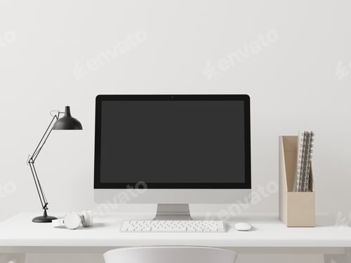 Preview: Office room with furniture and desktop computer