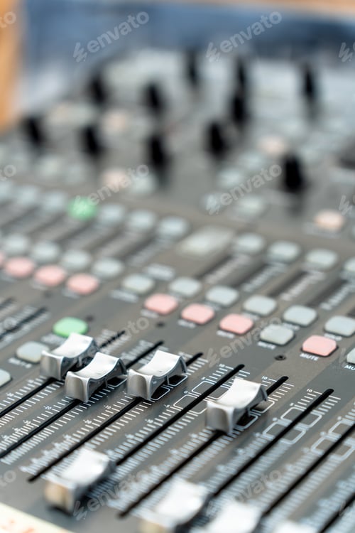 Preview: Closeup of a professional sound table