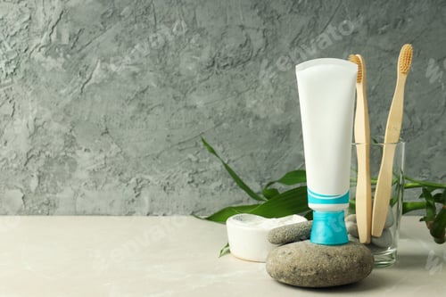 Preview: Concept of tooth or oral care, space for text