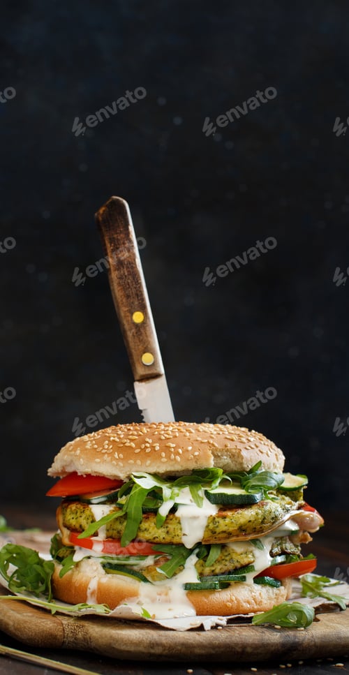 Preview: Healthy vegetarian burger