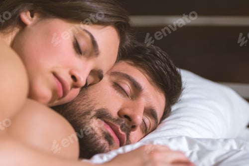 Preview: The happy couple relax in the bed