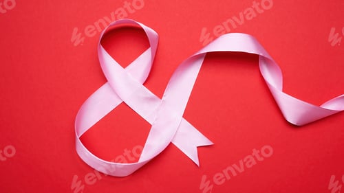 Preview: Twisted pink tape into the number eight
