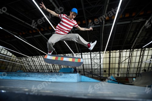 Preview: Jumping over skateboard