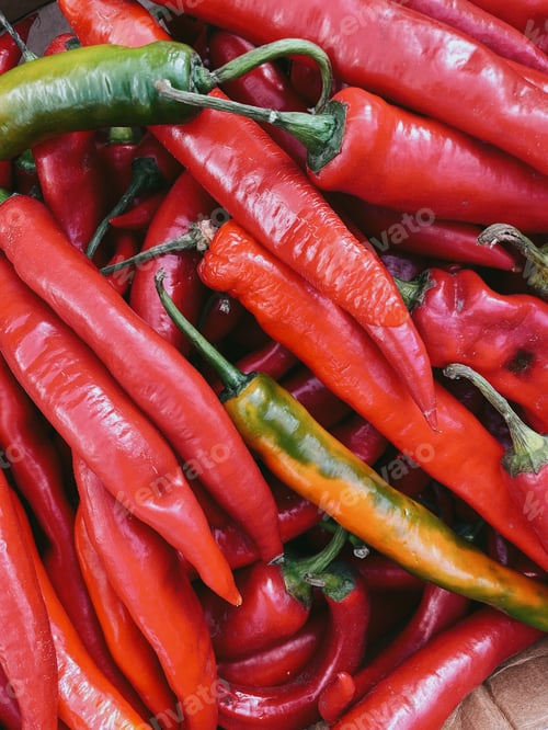 Preview: Red chili peppers. Vegetables. Farming organic. Healthy food. Agricultural products