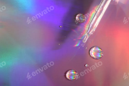 Preview: dense liquid, dripping, flowing, skincare concept.