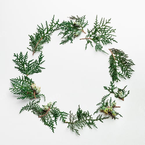 Preview: Minimal Christmas pattern with copy space