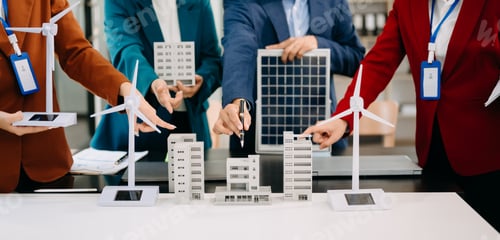 Preview: Discussion among businesspeople on the latest developments in solar cell panel technology