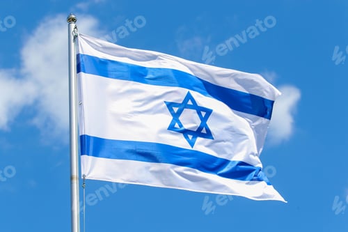 Preview: Israel national flag on a sunny day