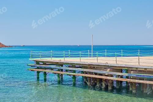 Preview: Beautiful view of the Mediterranean Sea from pier