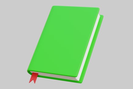 Preview: Green Book With Red Bookmark