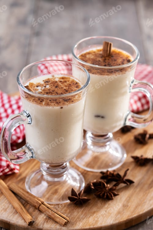 Preview: Eggnog with Cinnamon and Christmas Decorations