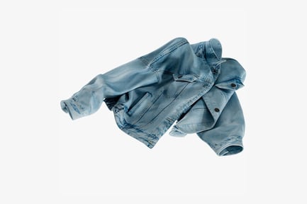 Preview: Faded Blue Denim Jean Jacket for Women