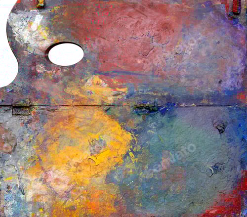 Preview: Colorful Abstract of Paint Palette with Various Hues