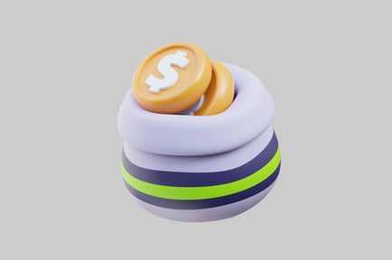 Preview: Pot of golden currency coins