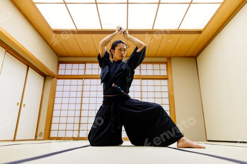 Preview: Samurai training in a traditional dojo, in Tokyo