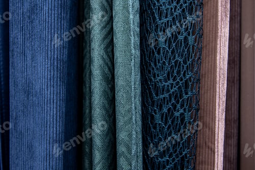 Preview: Close-up, background, texture fabrics in blue shades.